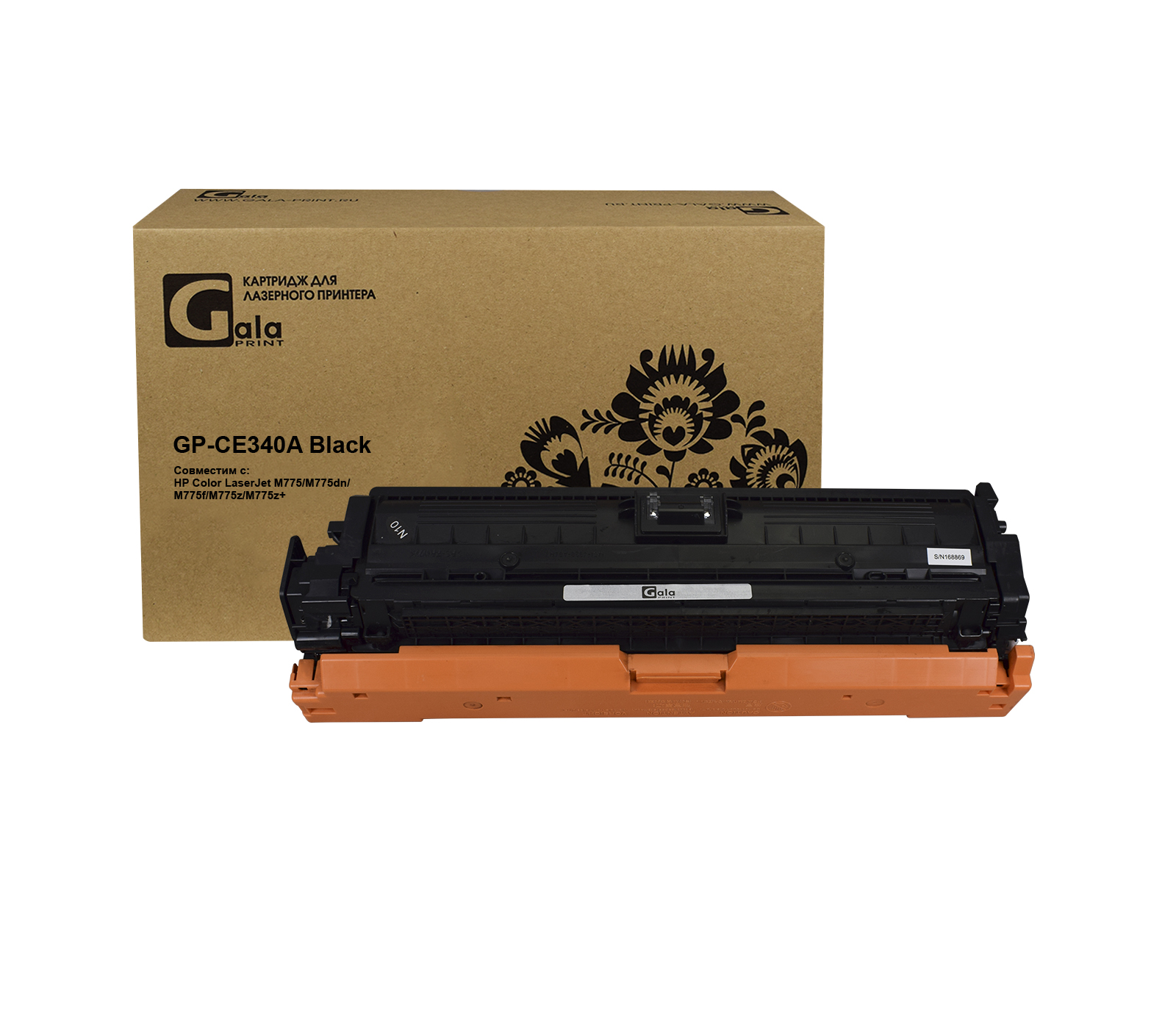 Картридж GP-CE340A (№651A) для принтеров HP Color LaserJet M775/M775dn/M775f/M775z/M775z+ Black 13500 копий GalaPrint