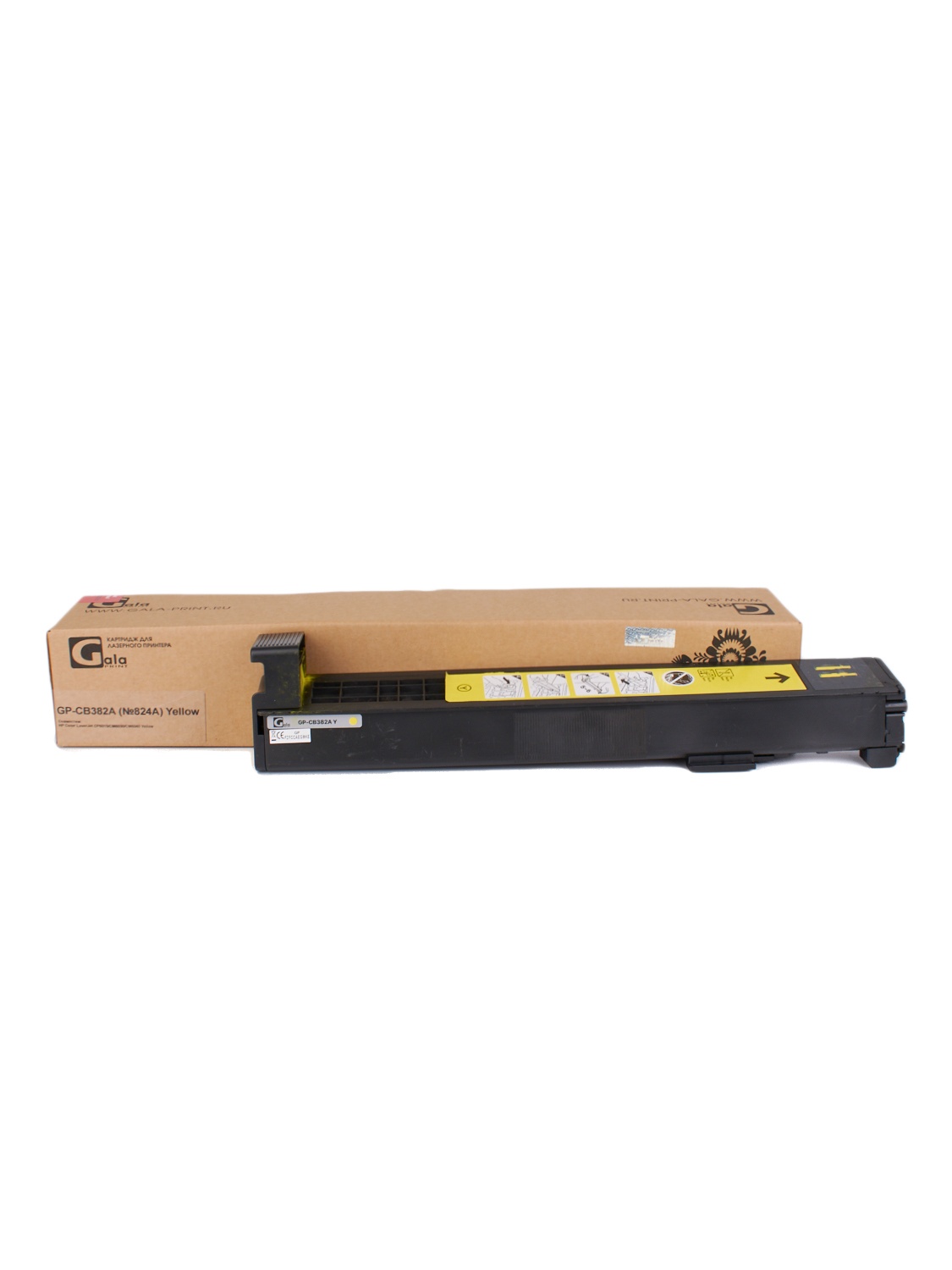 Картридж GP-CB382A (№824A) для принтеров HP Color LaserJet CP6015/CM6030/CM6040 Yellow 21000 копий GalaPrint