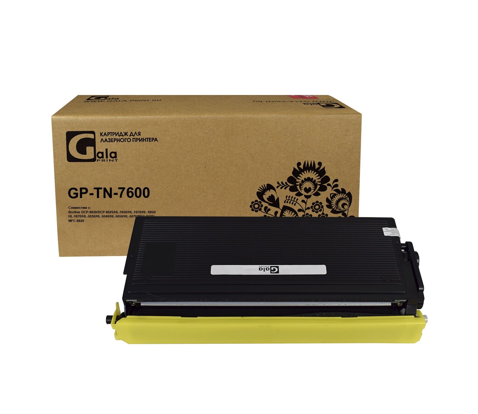 Картридж GP-TN-7600 для принтеров Brother DCP-8020/DCP-8025/HL-1650/HL-1670/HL-1850/HL-1870/HL-5030/HL-5040/HL-5050/HL-5070/MFC-8420/MFC-8820 6500 копий GalaPrint