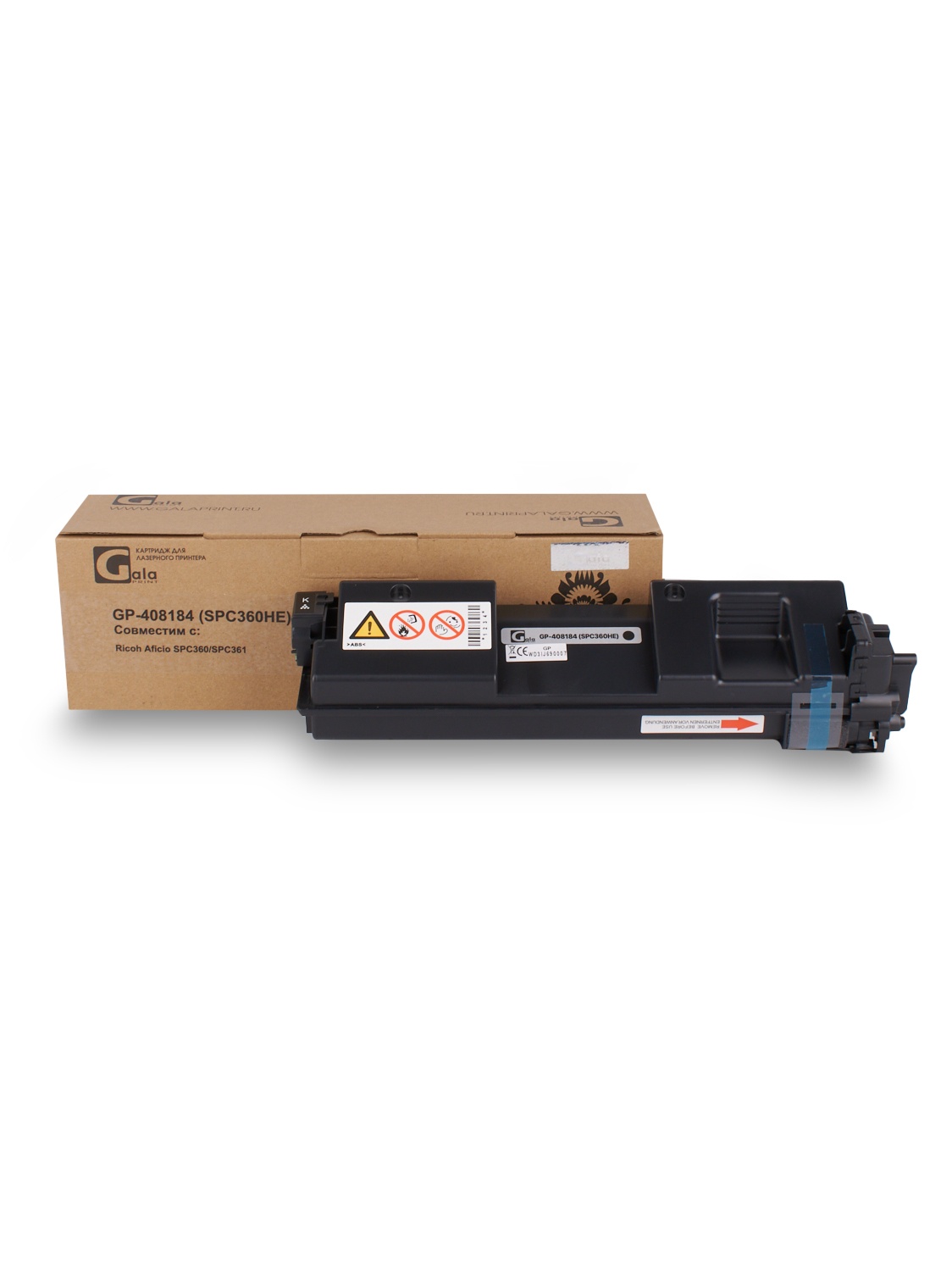 Принт-картридж GP-408184 (SP-C360HE) для принтеров Ricoh Aficio SPC360/SPC361 Black 7000 копий GalaPrint