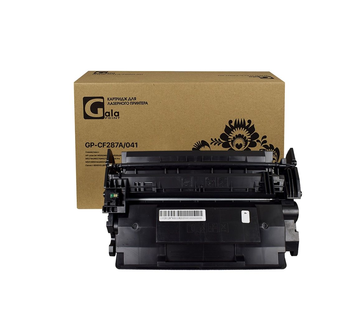 Картридж GP-CF287A/041 (№87A) для принтеров HP LaserJet M506/M506dn/M506x/M527/M527dn/M527f/M527c/LaserJet Pro M501/M501dn/M501n/Canon i-SENSYS LBP-312/LBP-312x 9000 копий GalaPrint
