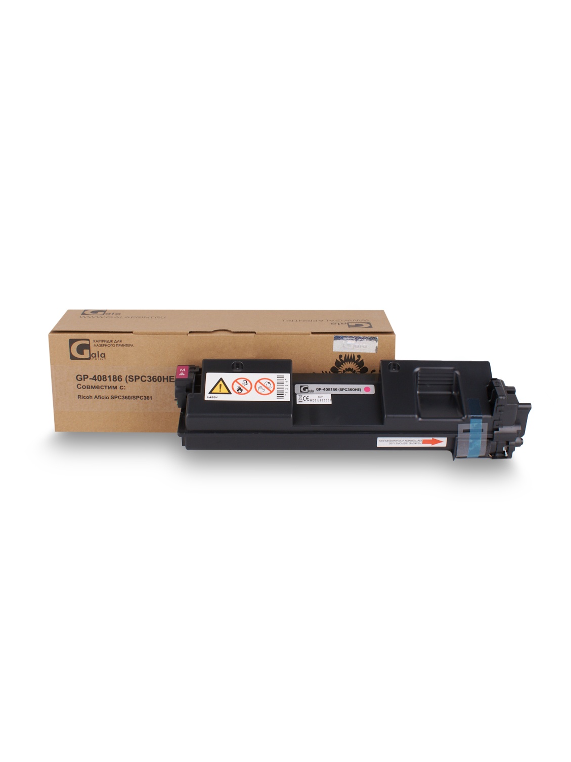 Принт-картридж GP-408186 (SP-C360HE) для принтеров Ricoh Aficio SPC360/SPC361 Magenta 6000 копий GalaPrint
